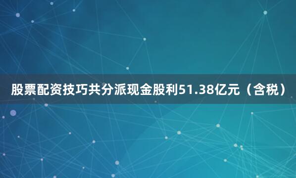 股票配资技巧共分派现金股利51.38亿元（含税）